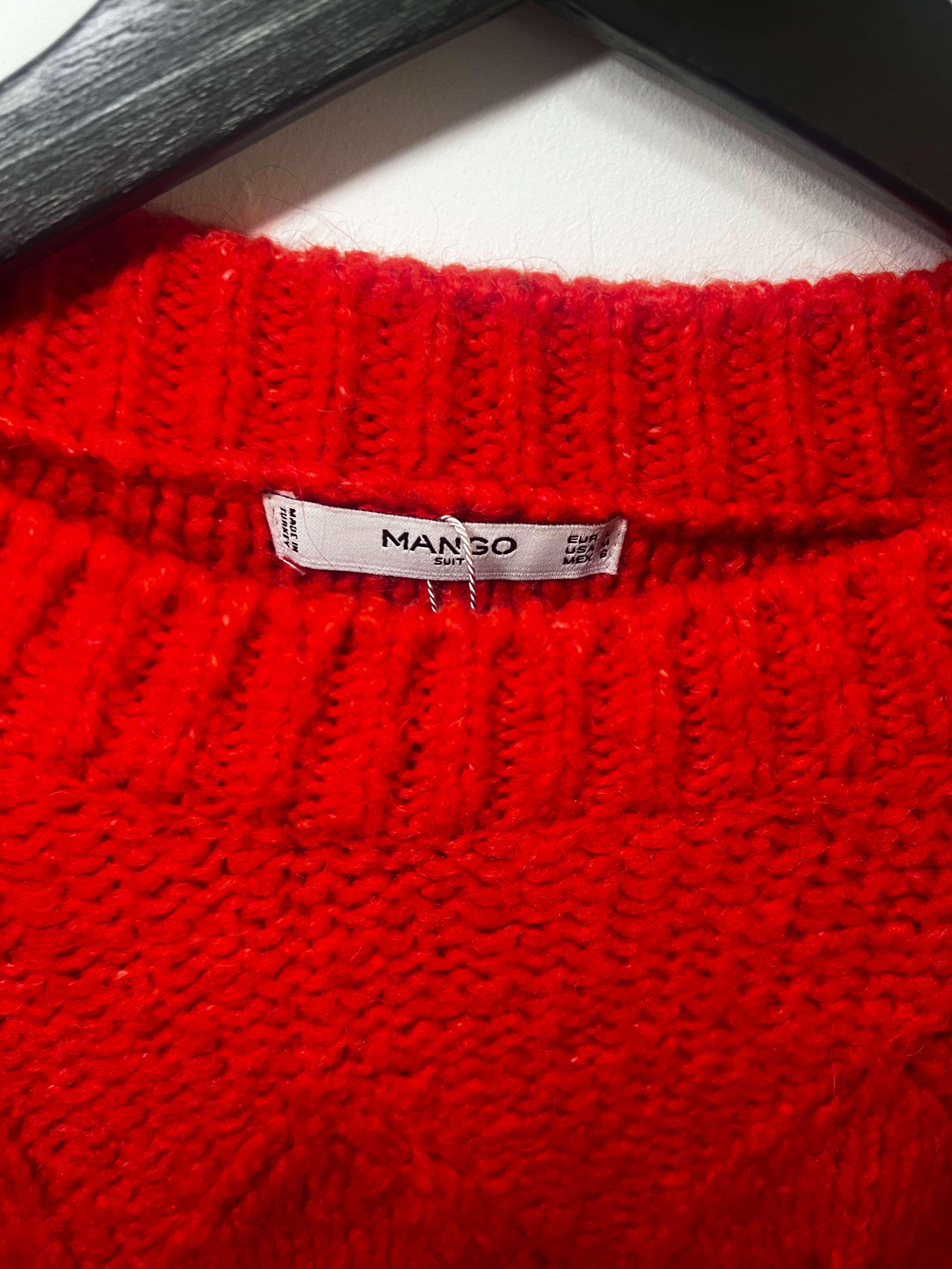 Mango Strickpullover – Rot, Größe S