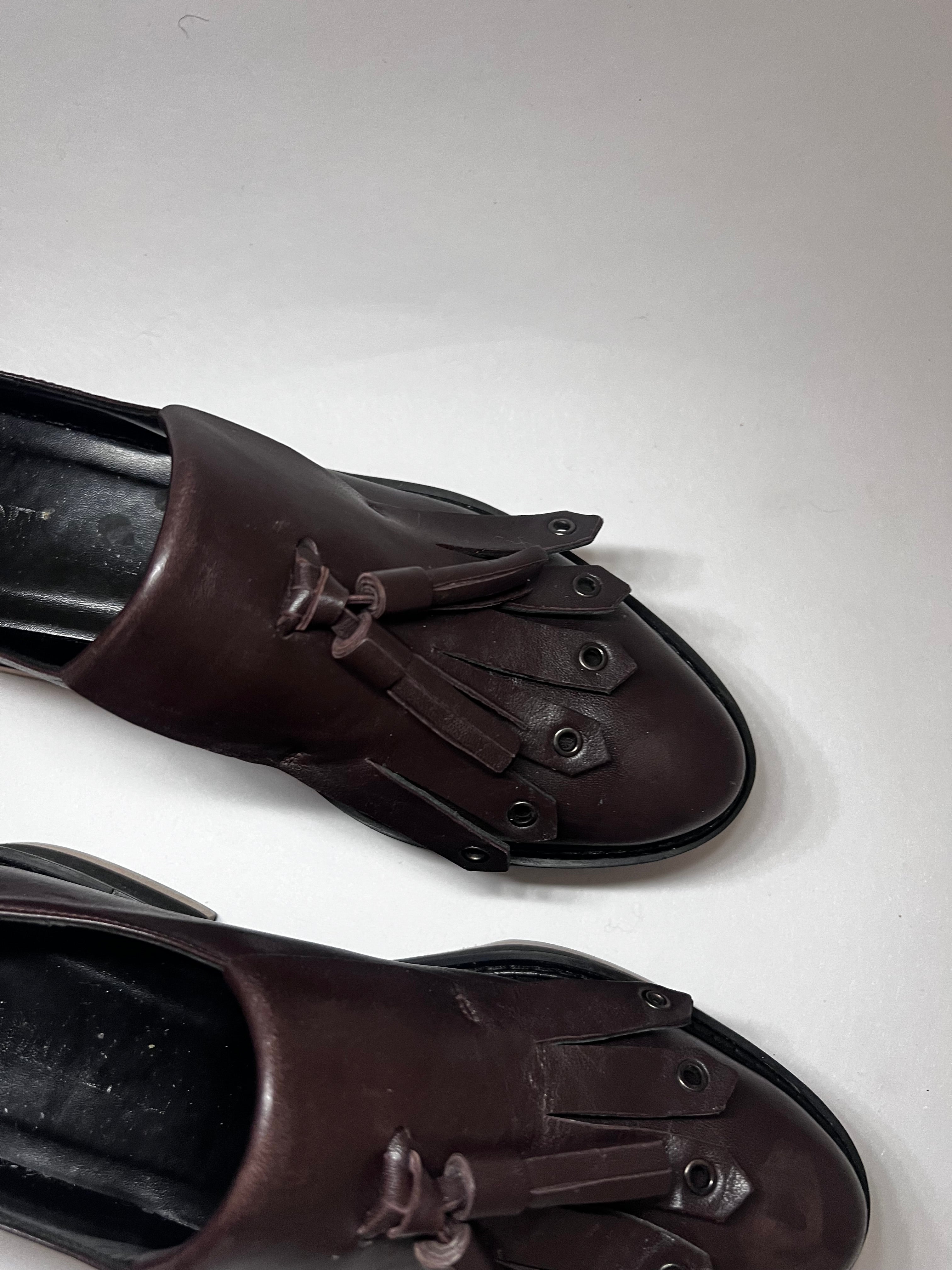 Madeleine Leder-Loafer mit Fransen – Größe 38