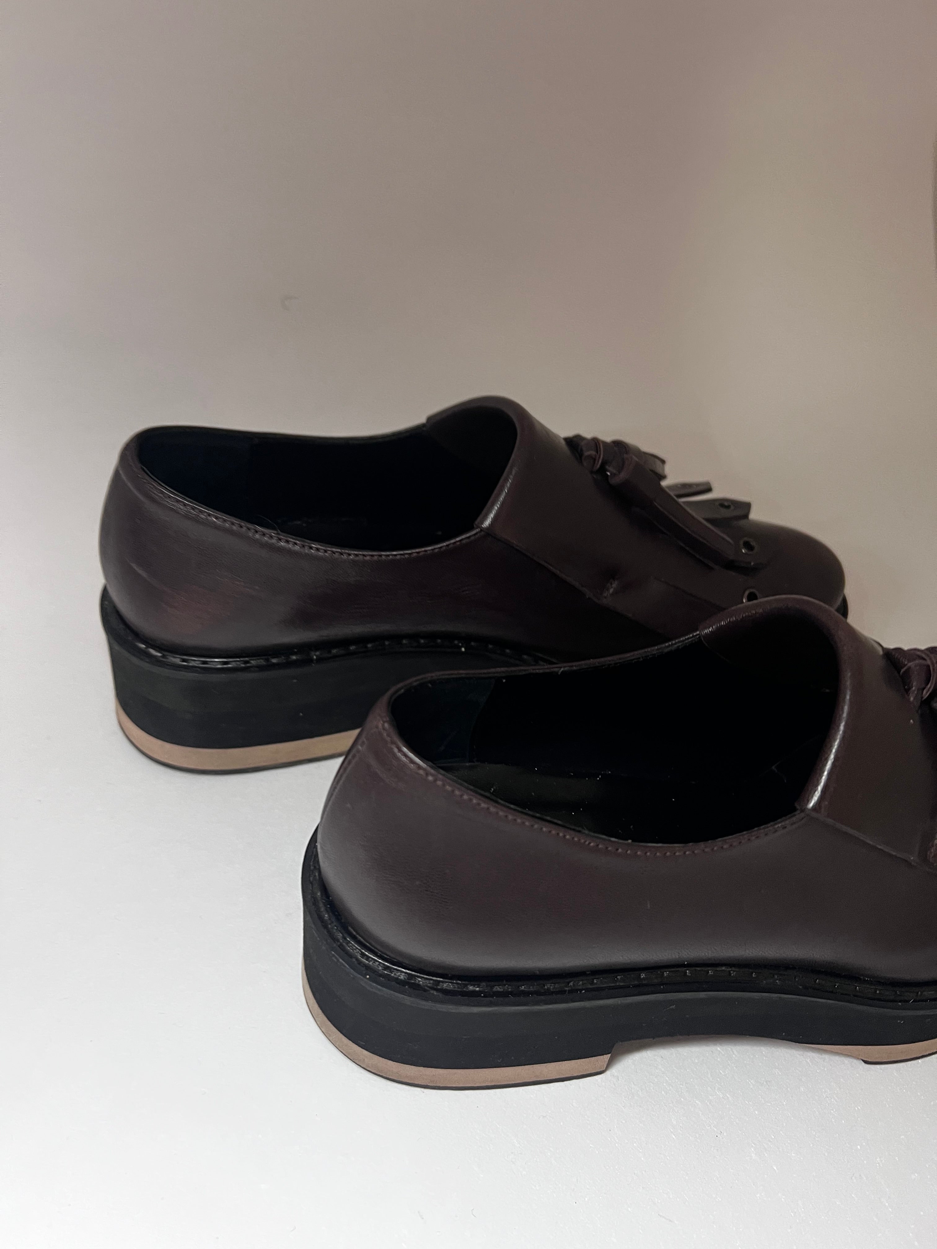 Madeleine Leder-Loafer mit Fransen – Größe 38