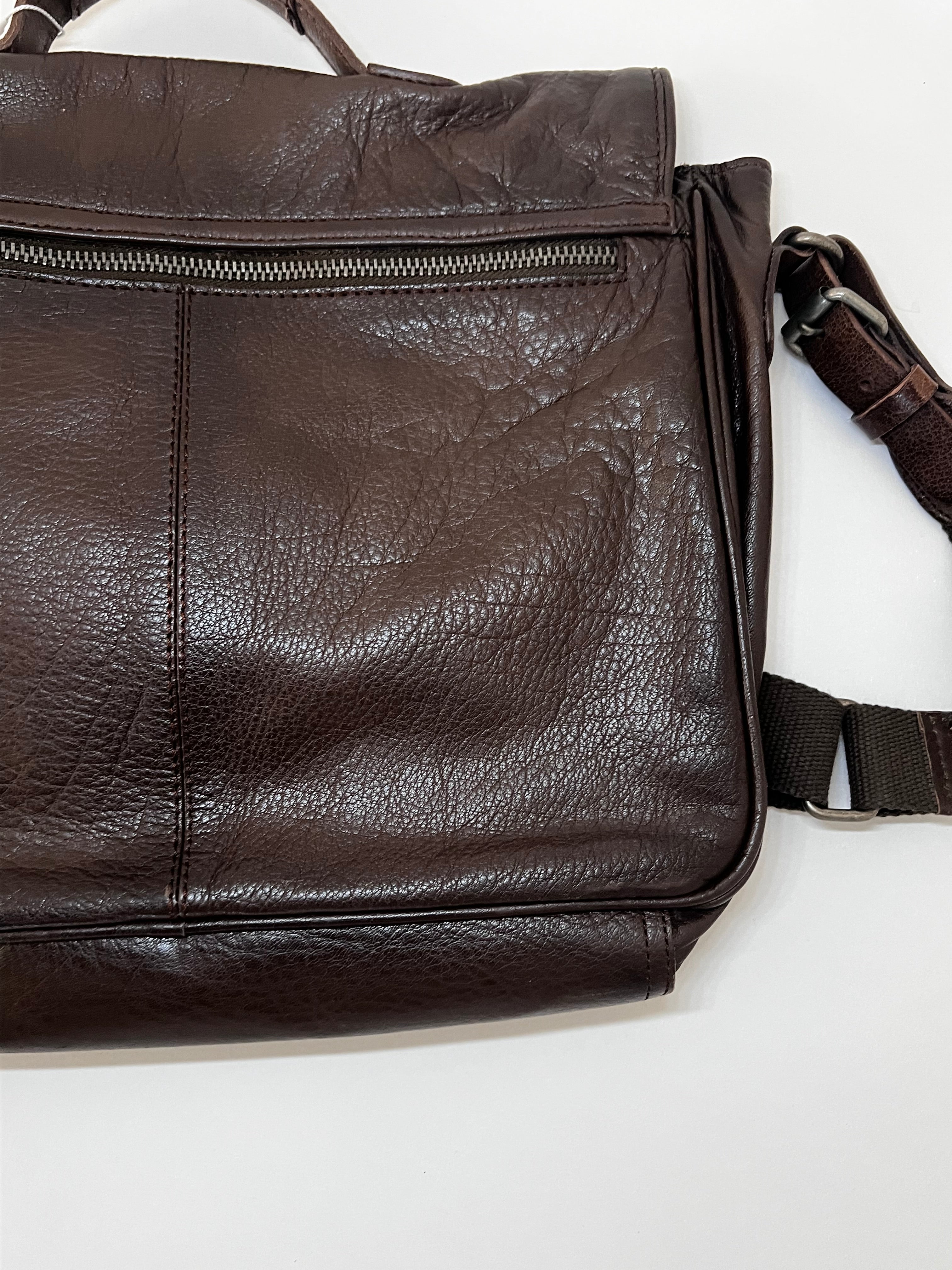 Rehard Echtleder Aktentasche / Umhängetasche – Braun