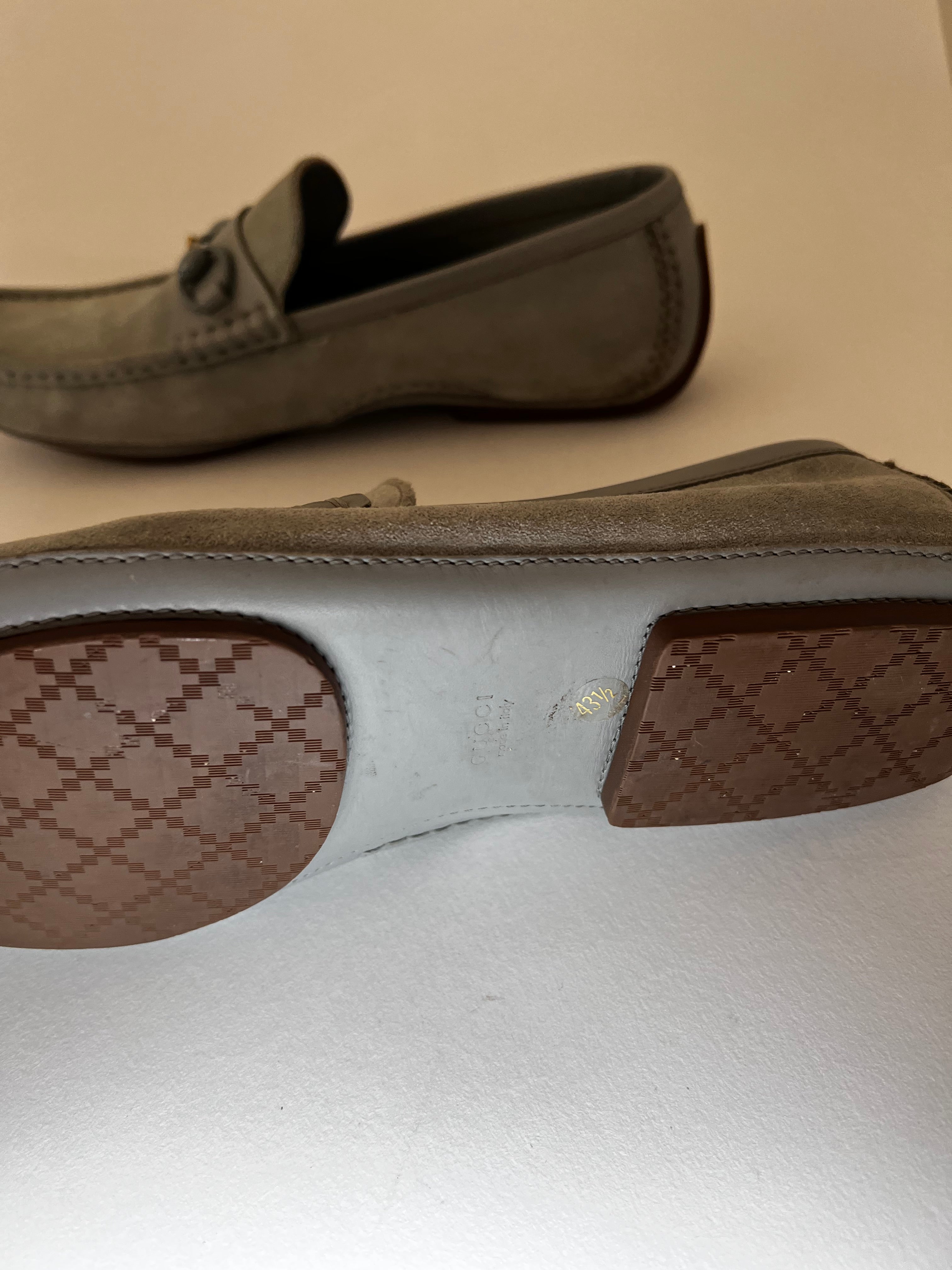 Gucci Loafer aus Wildleder – Türkis (Gr. 43½)