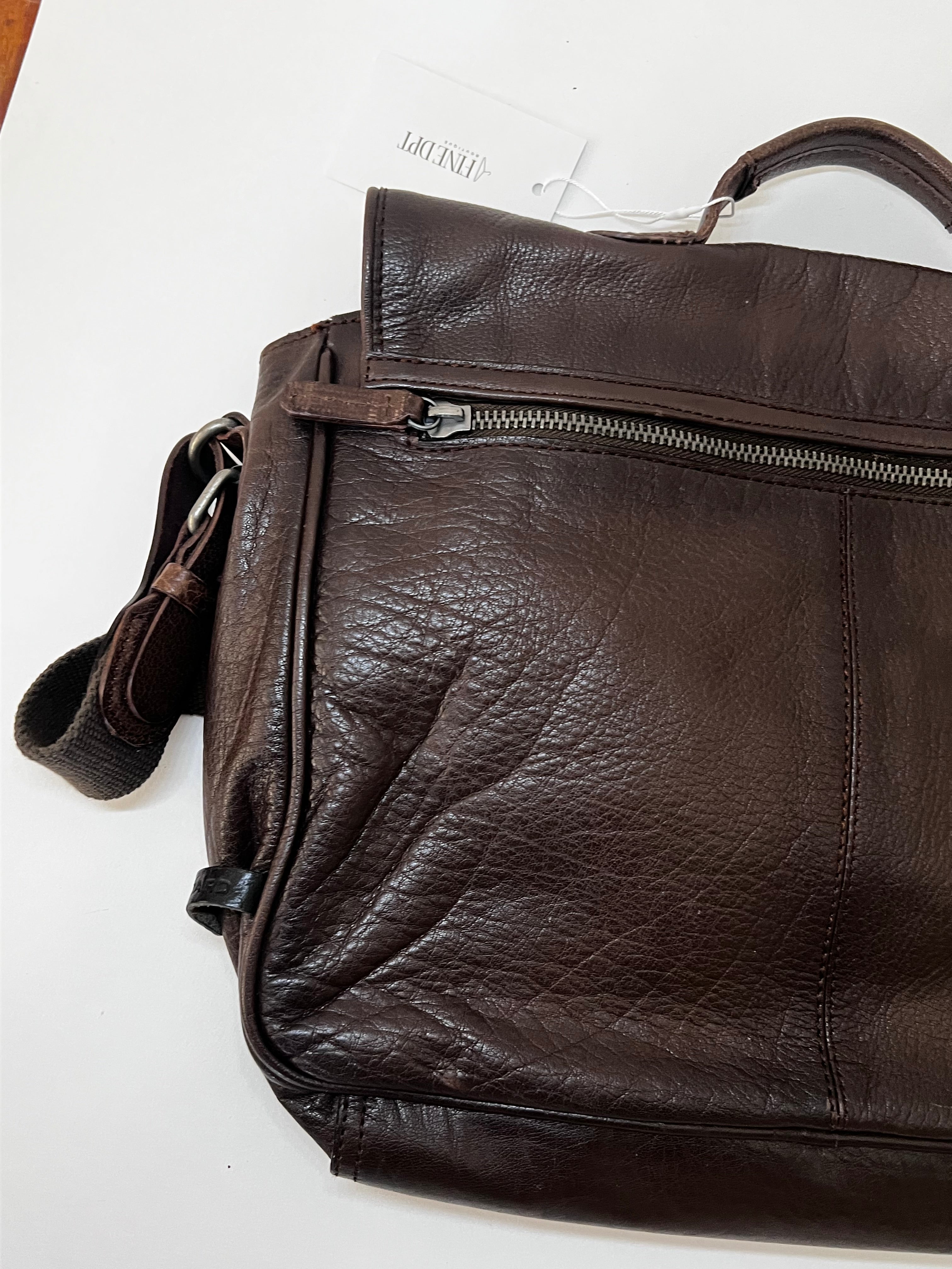 Rehard Echtleder Aktentasche / Umhängetasche – Braun