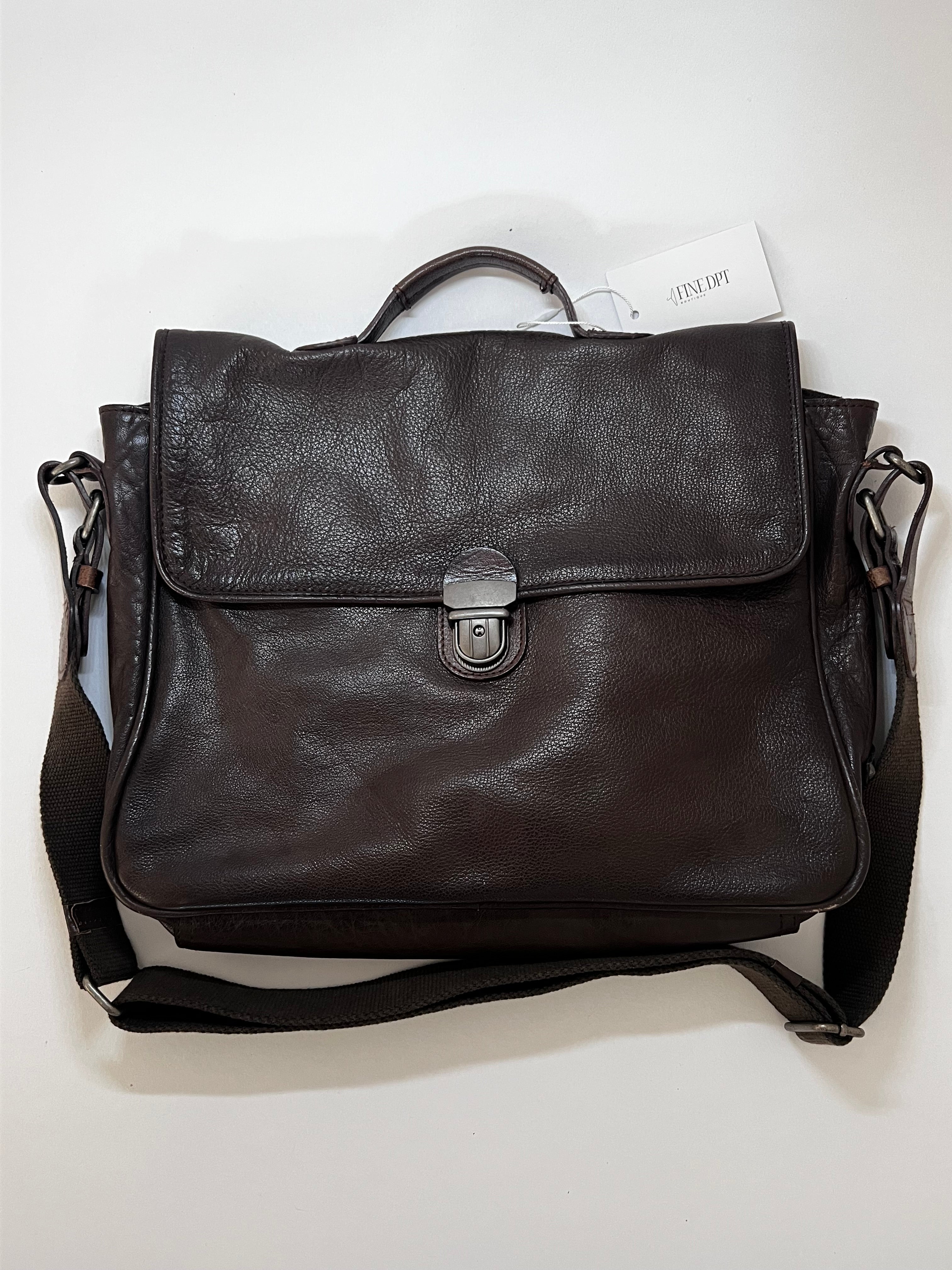 Rehard Echtleder Aktentasche / Umhängetasche – Braun