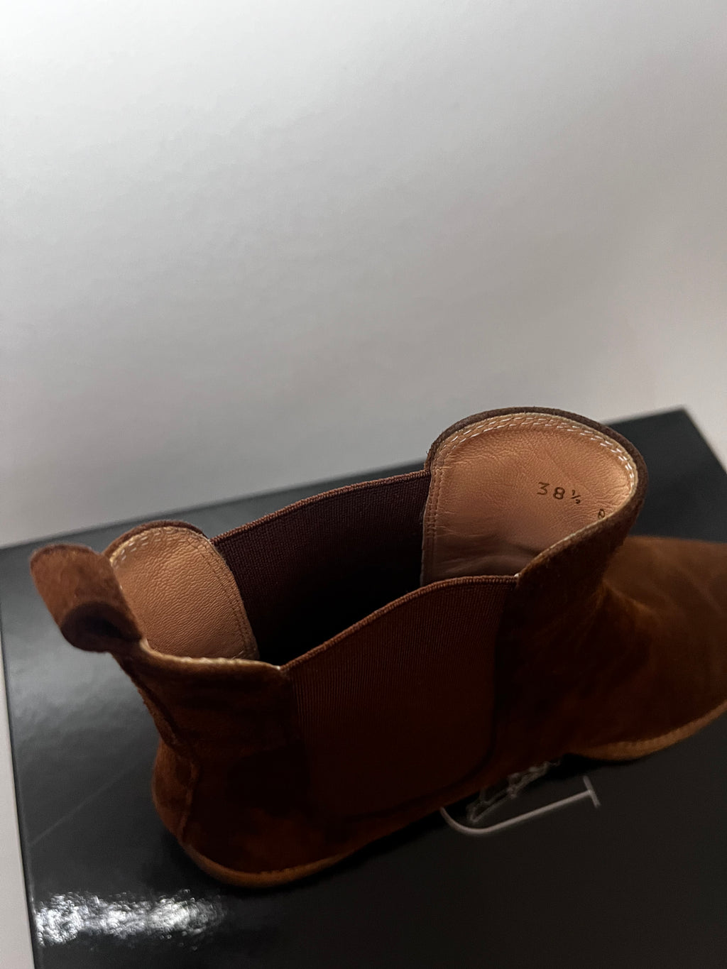 Unützer Chelsea Boots – braunes Wildleder, Größe 38,5