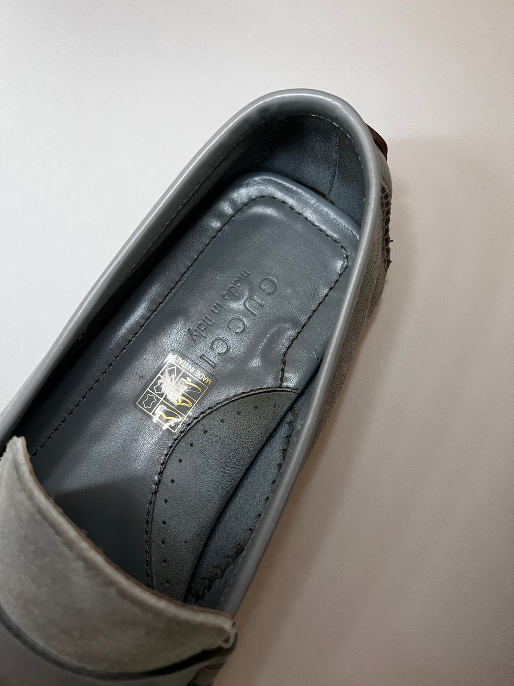 Gucci Loafer aus Wildleder – Türkis (Gr. 43½)