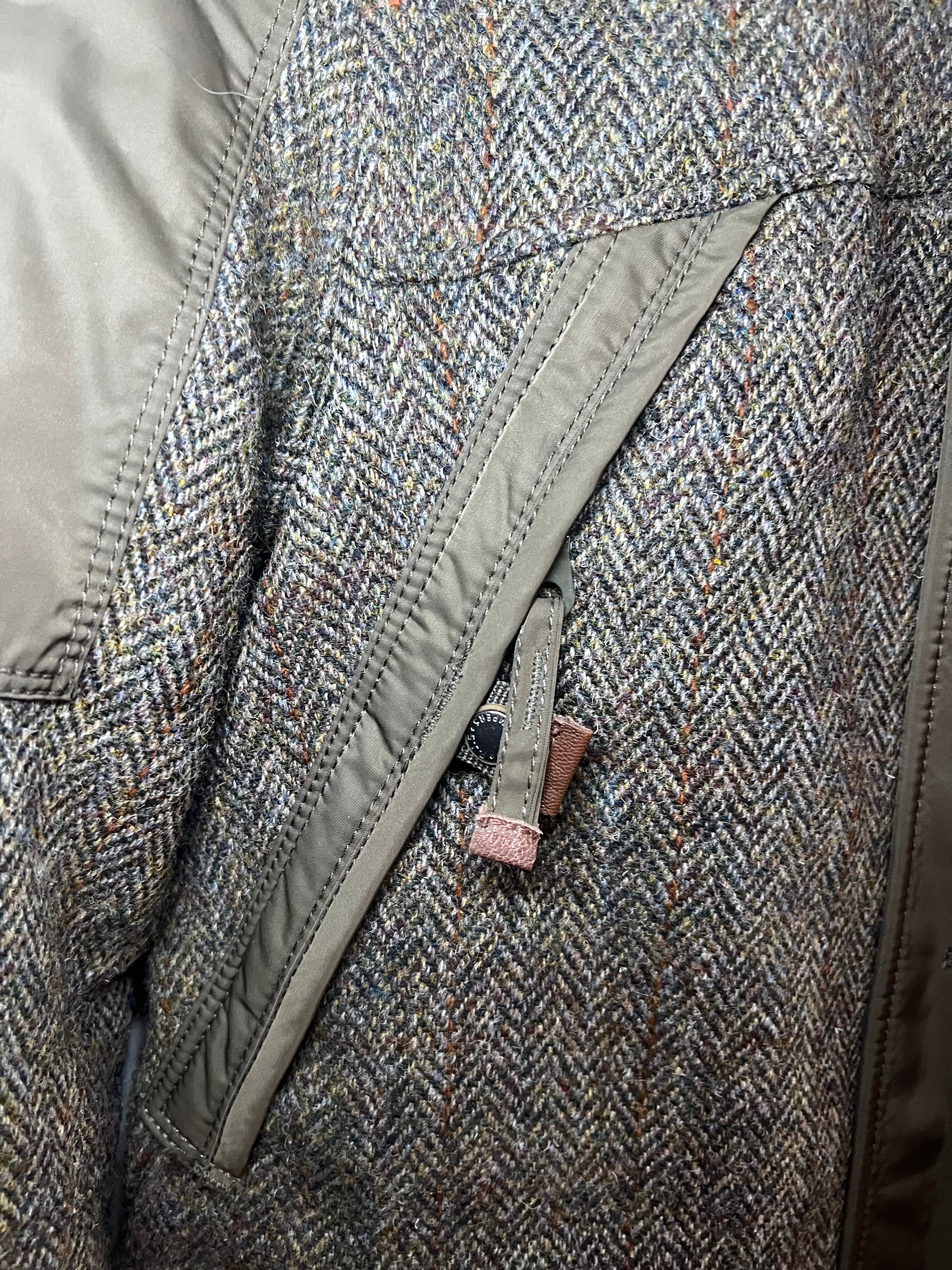 Parajumpers x Harris Tweed Winterjacke – Gr. M – Echtfellkapuze