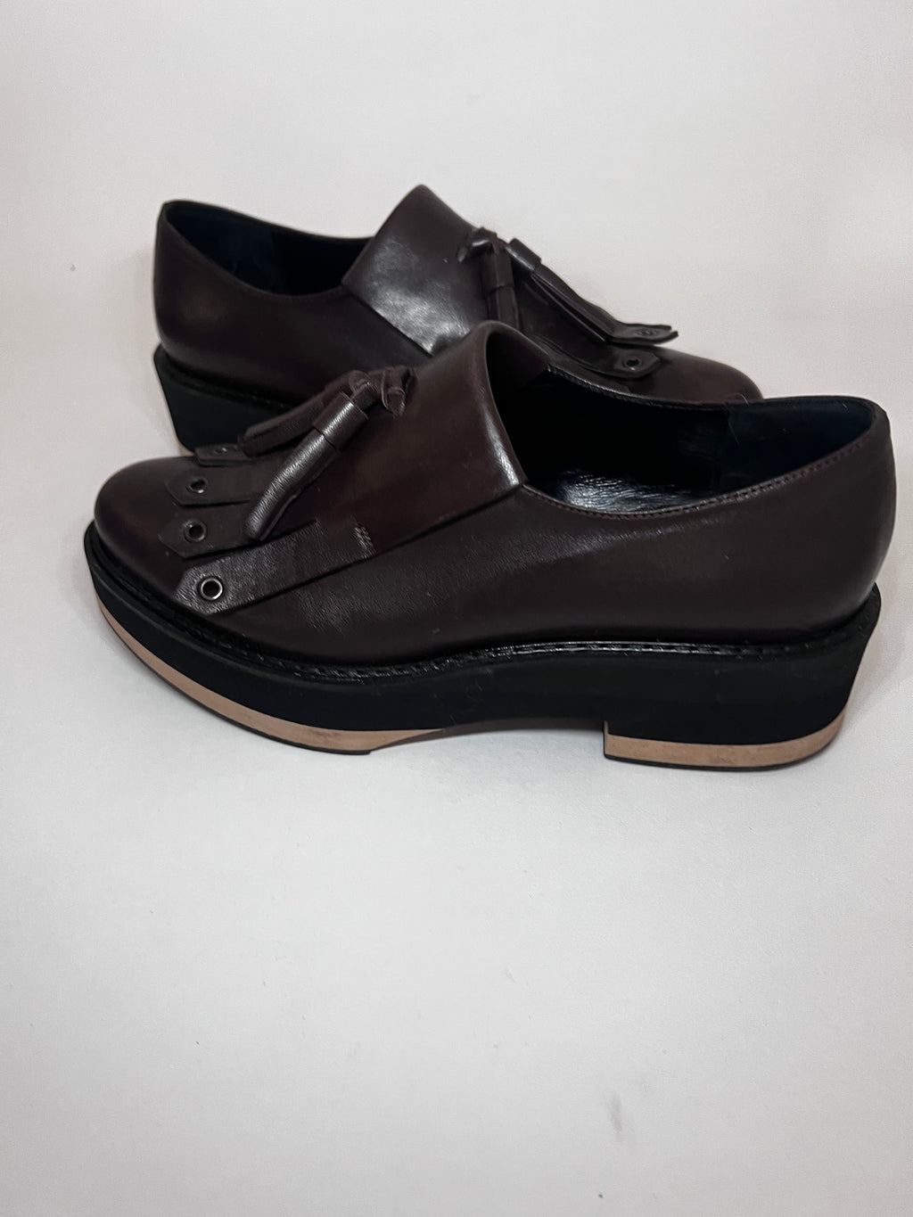 Madeleine Leder-Loafer mit Fransen – Größe 38