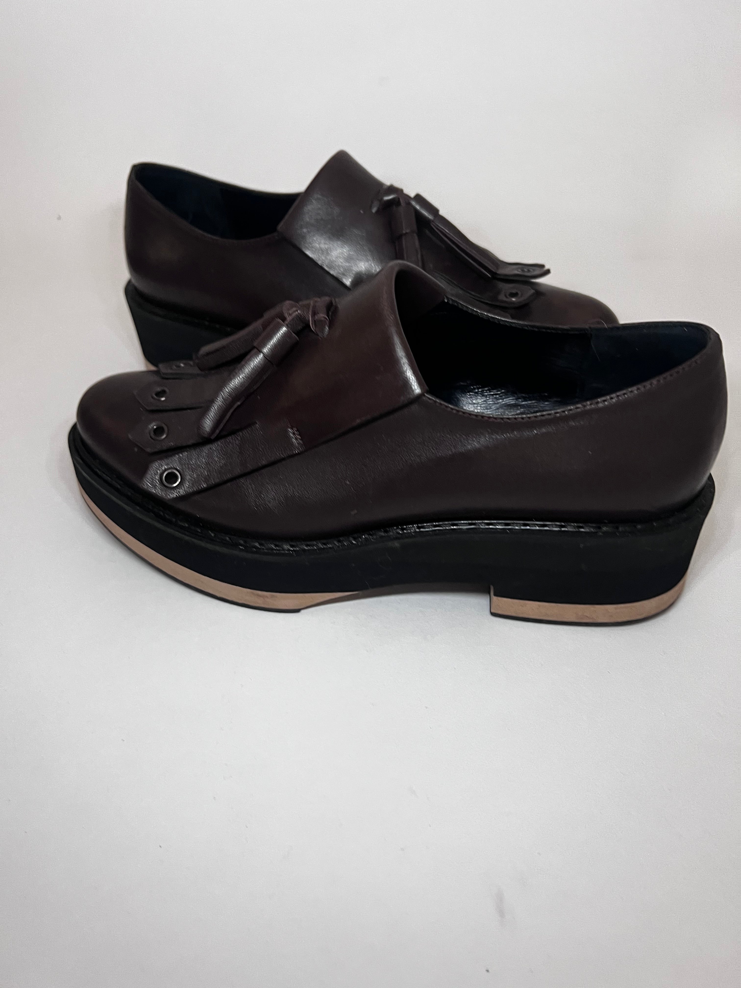 Madeleine Leder-Loafer mit Fransen – Größe 38