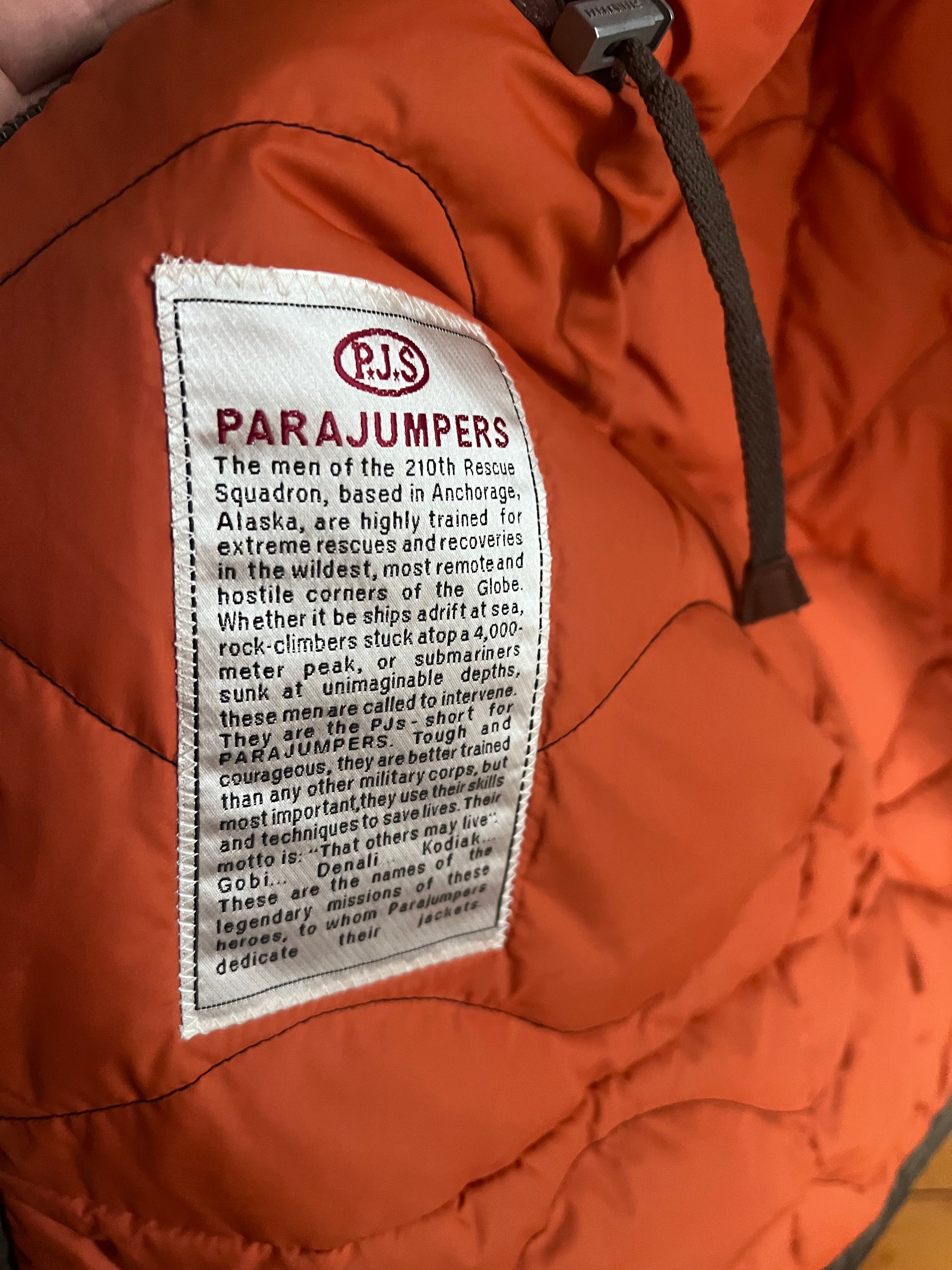 Parajumpers x Harris Tweed Winterjacke – Gr. M – Echtfellkapuze