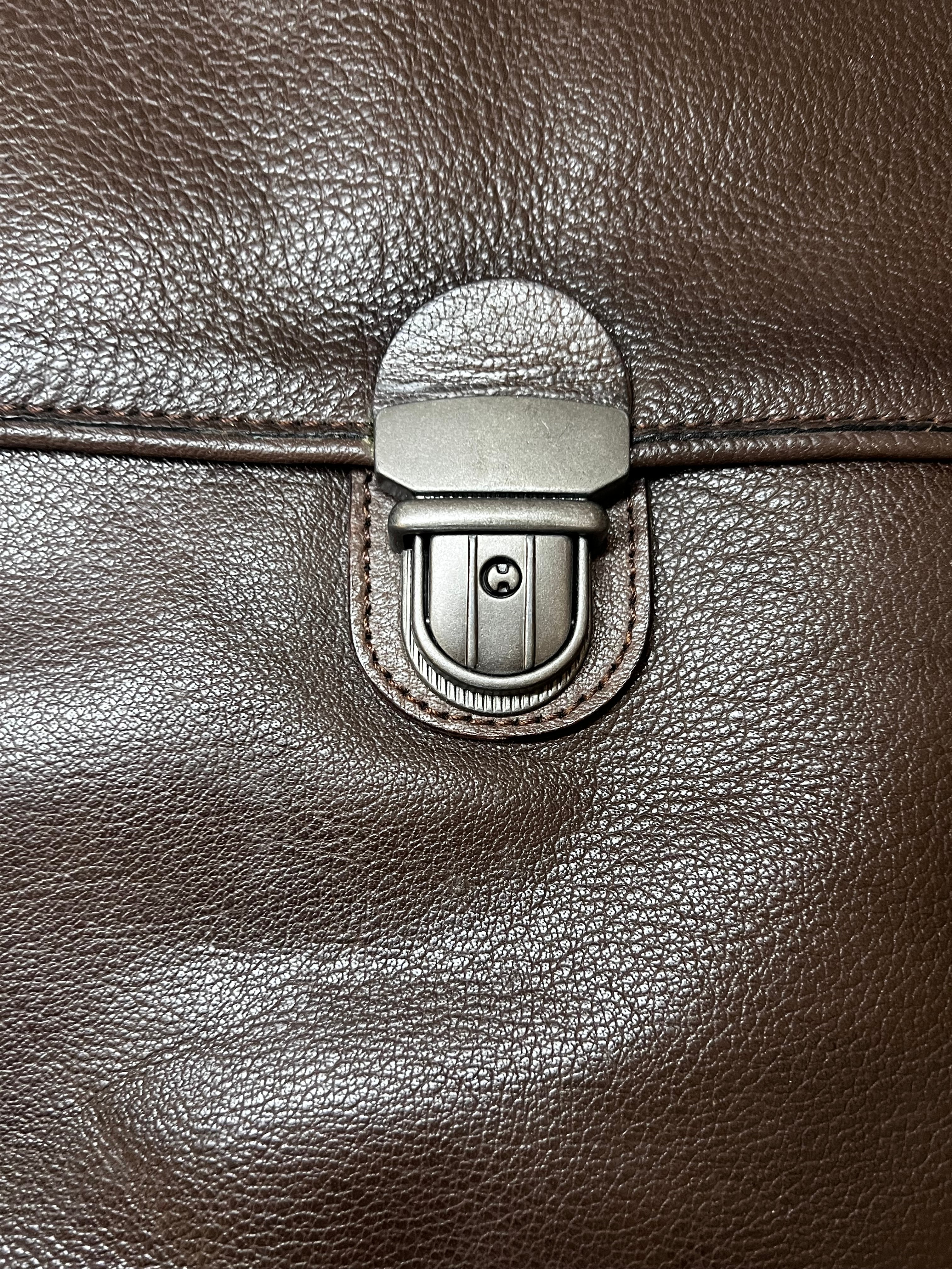 Rehard Echtleder Aktentasche / Umhängetasche – Braun