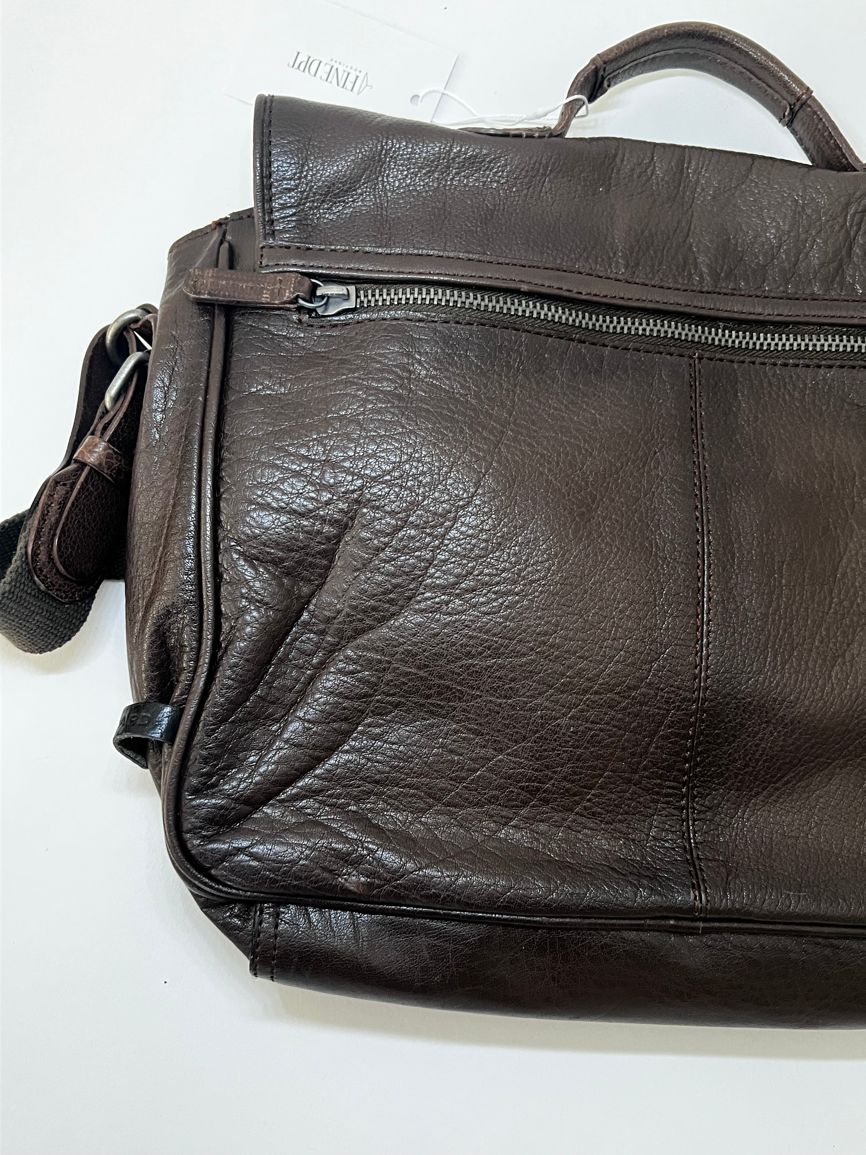 Rehard Echtleder Aktentasche / Umhängetasche – Braun