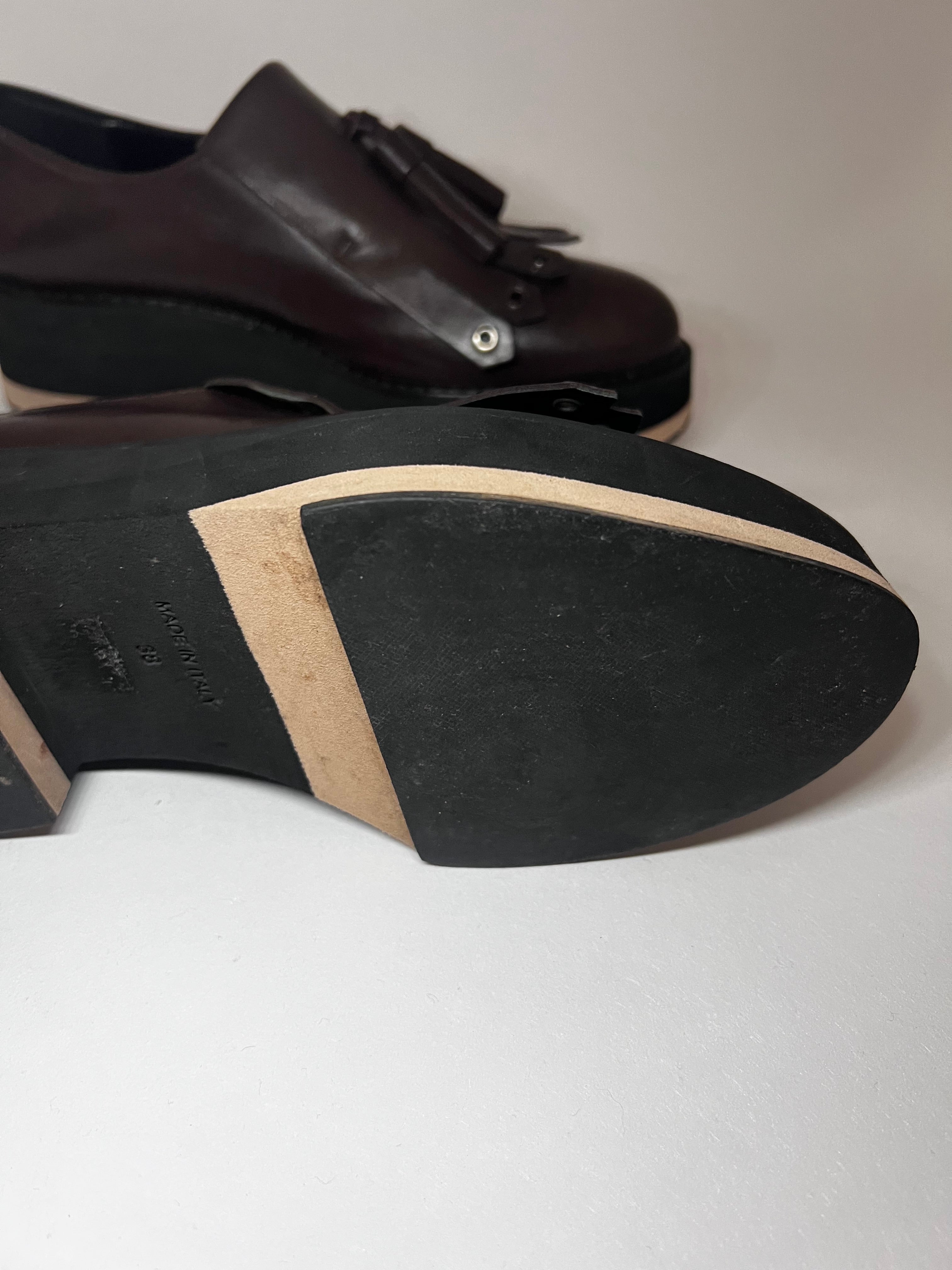 Madeleine Leder-Loafer mit Fransen – Größe 38