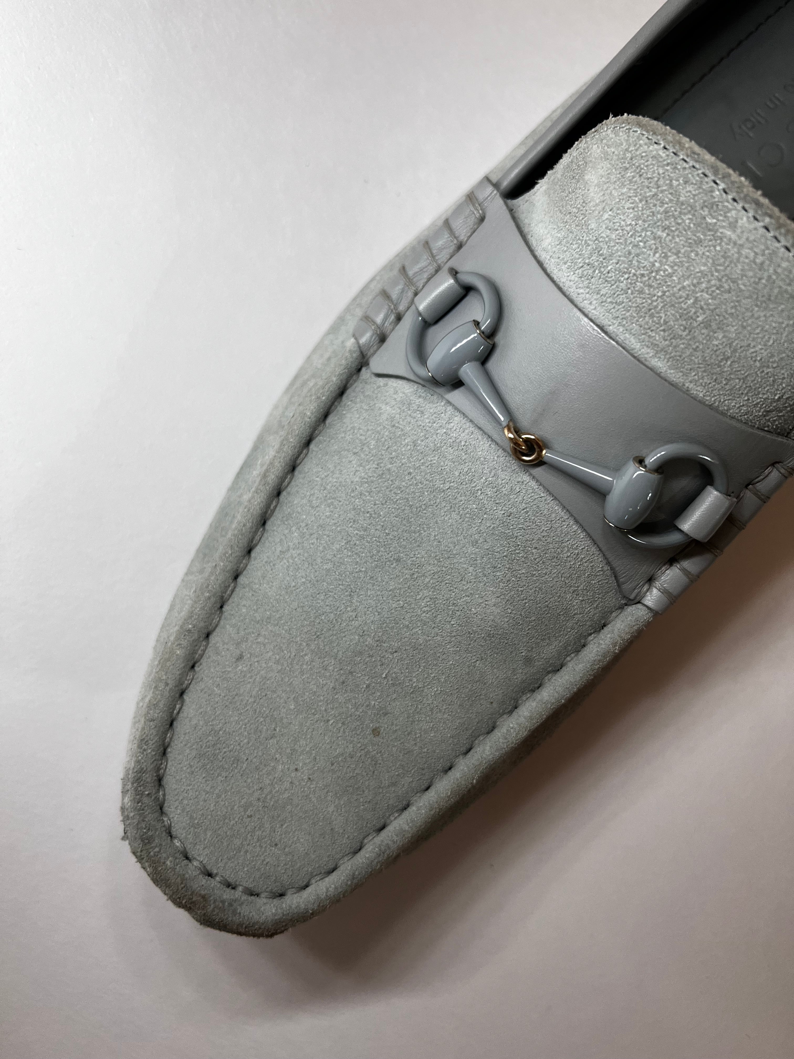 Gucci Loafer aus Wildleder – Türkis (Gr. 43½)
