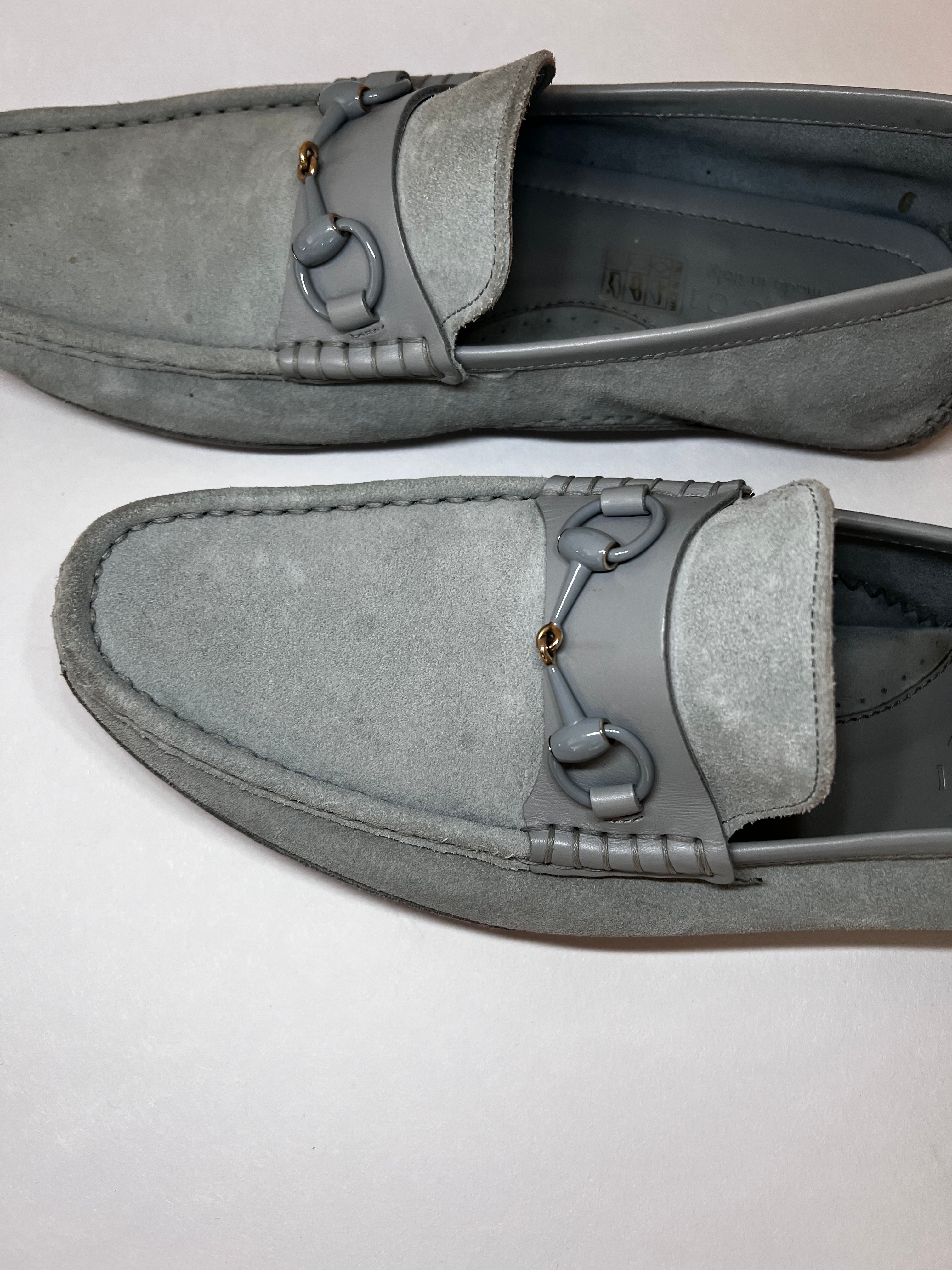 Gucci Loafer aus Wildleder – Türkis (Gr. 43½)
