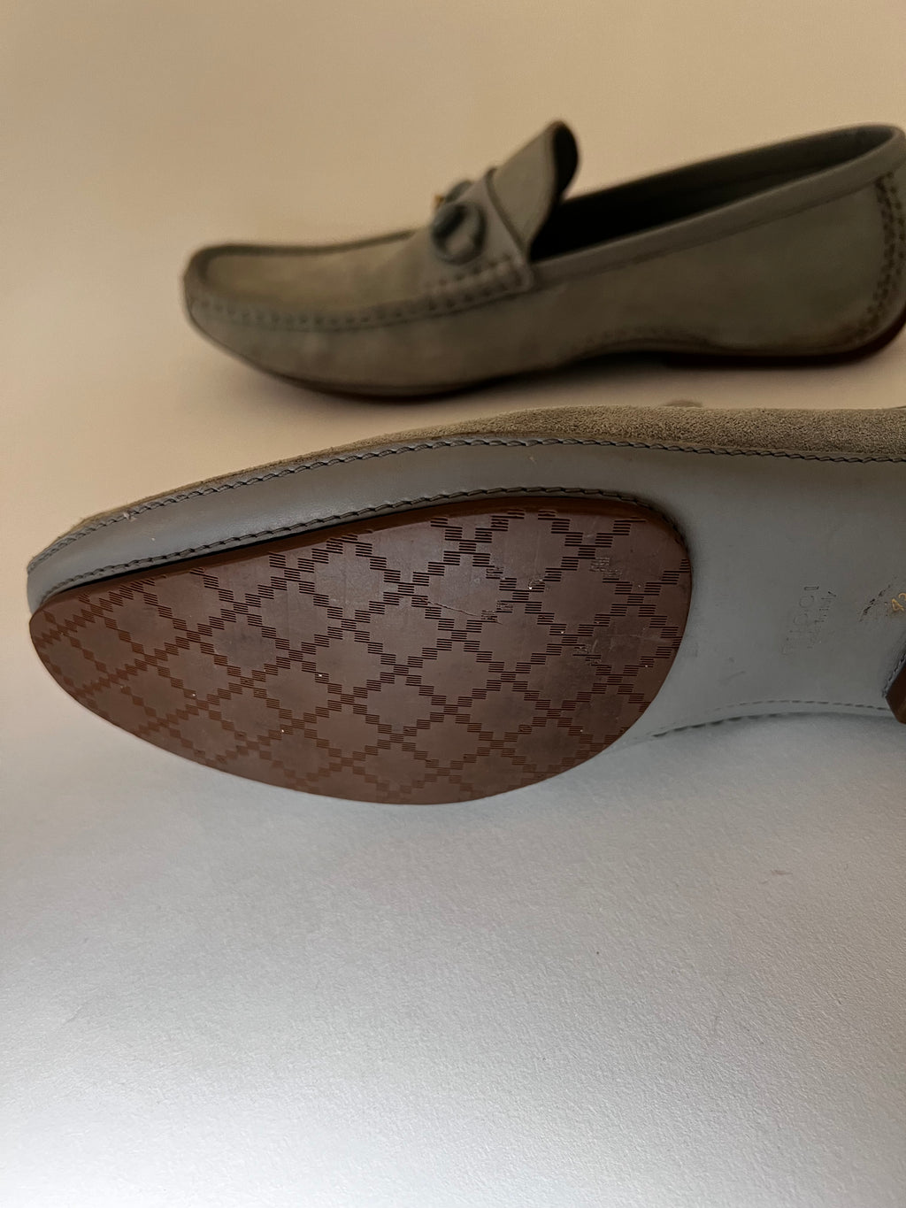 Gucci Loafer aus Wildleder – Türkis (Gr. 43½)