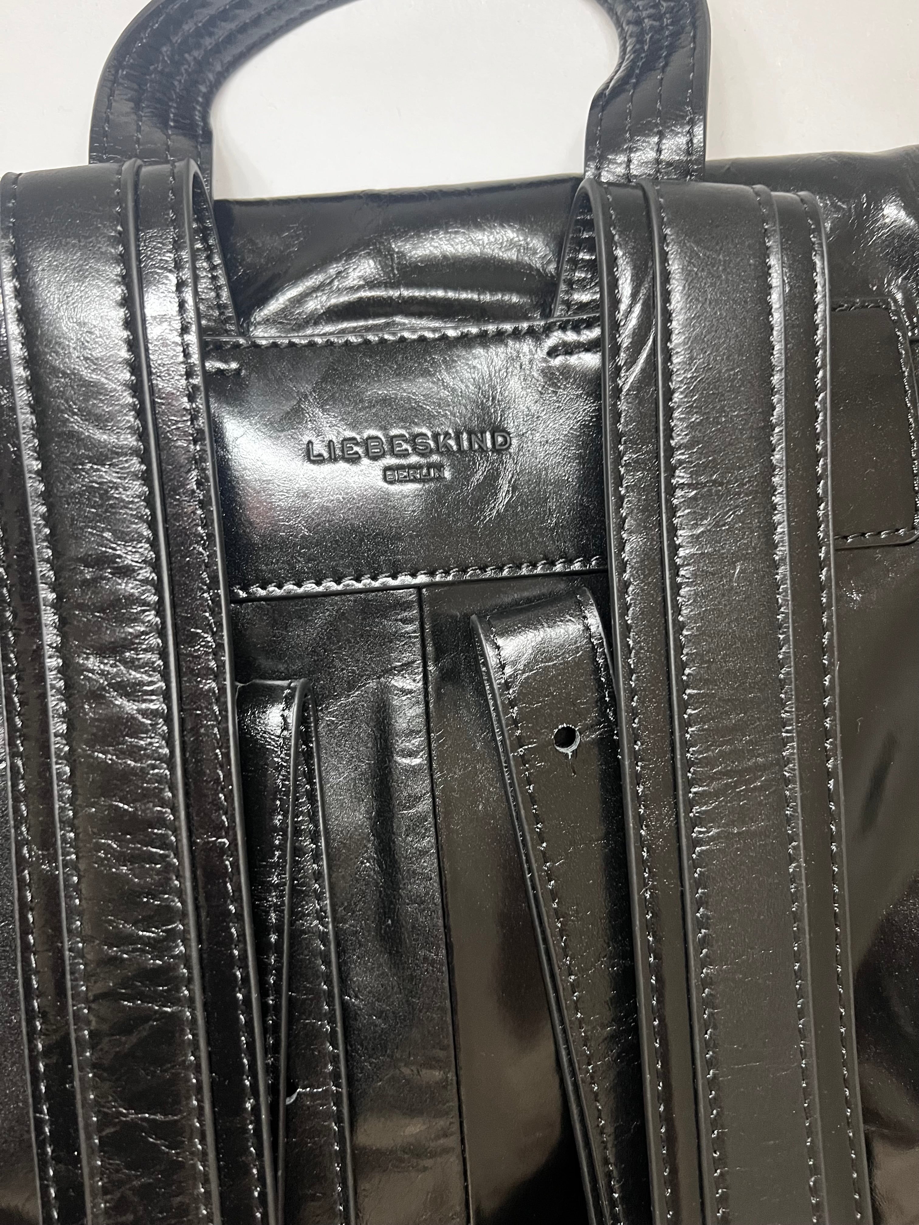 Liebeskind Berlin Rucksack – Schwarz, glänzend