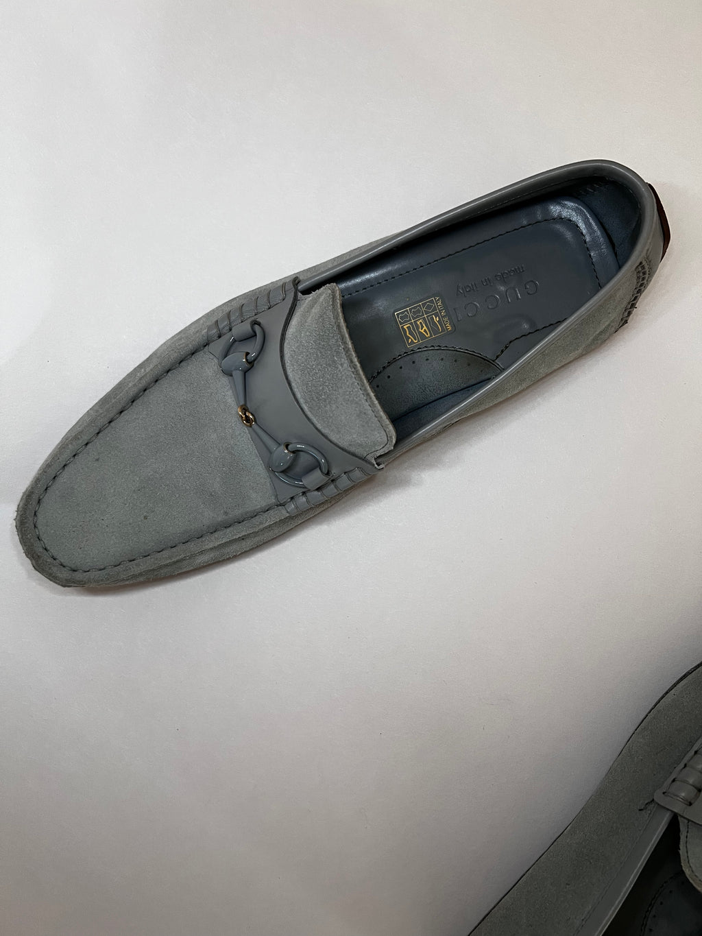 Gucci Loafer aus Wildleder – Türkis (Gr. 43½)