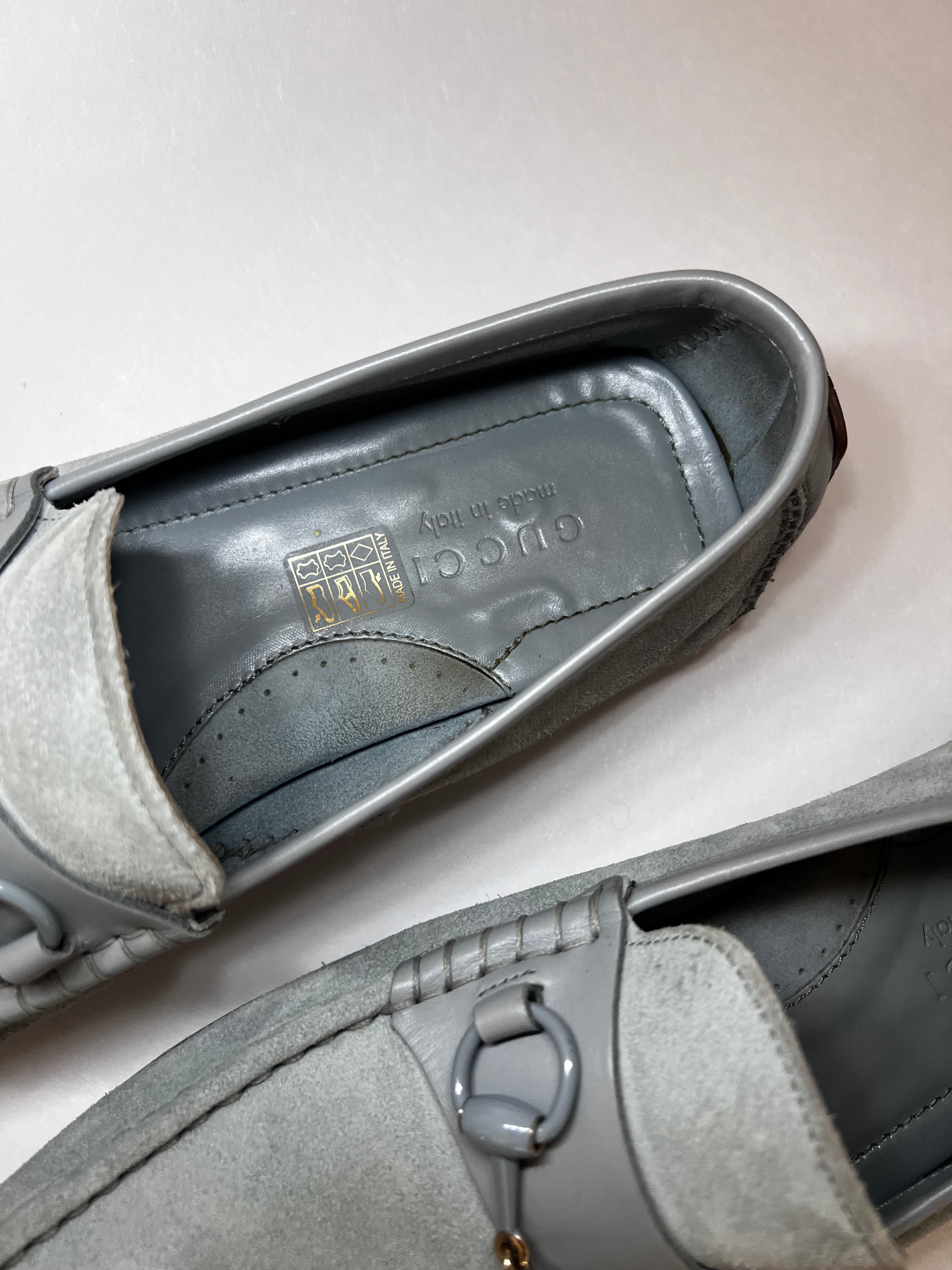 Gucci Loafer aus Wildleder – Türkis (Gr. 43½)