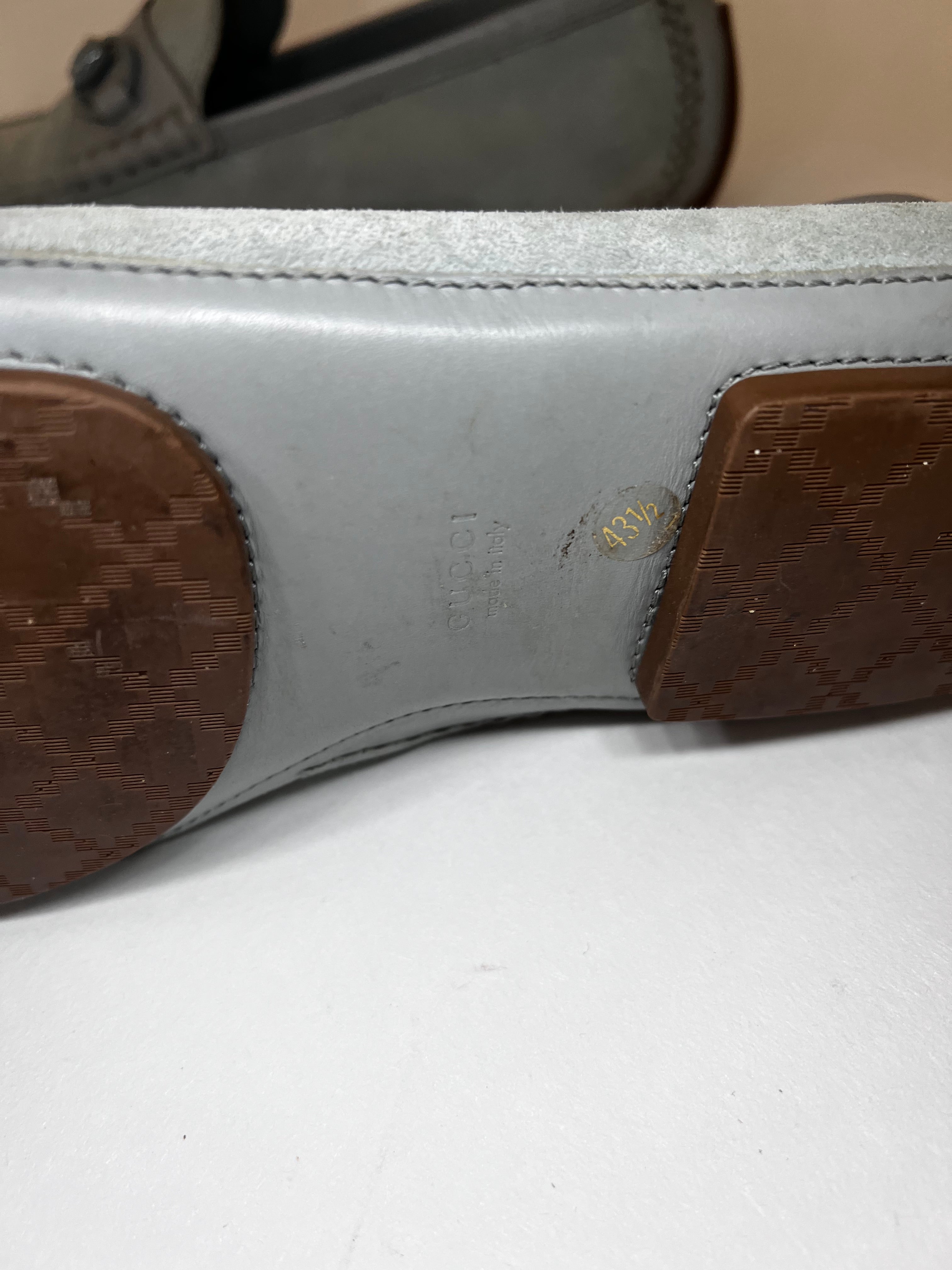 Gucci Loafer aus Wildleder – Türkis (Gr. 43½)
