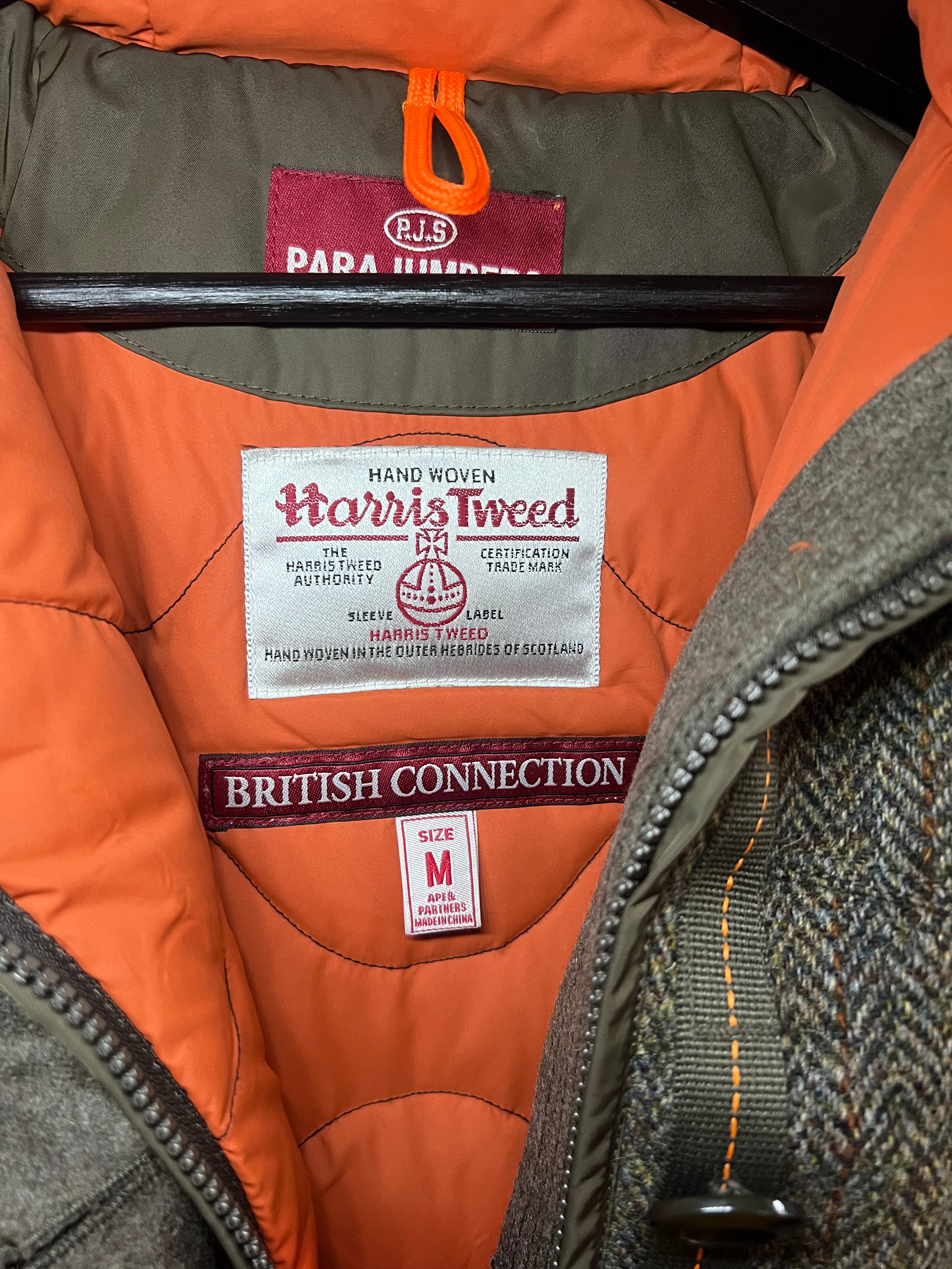 Parajumpers x Harris Tweed Winterjacke – Gr. M – Echtfellkapuze