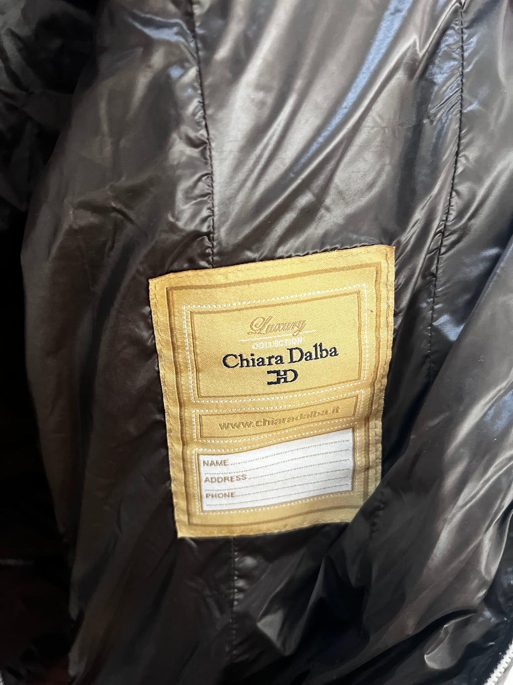 Chiara Dalba Daunenjacke – Schwarz, Größe L