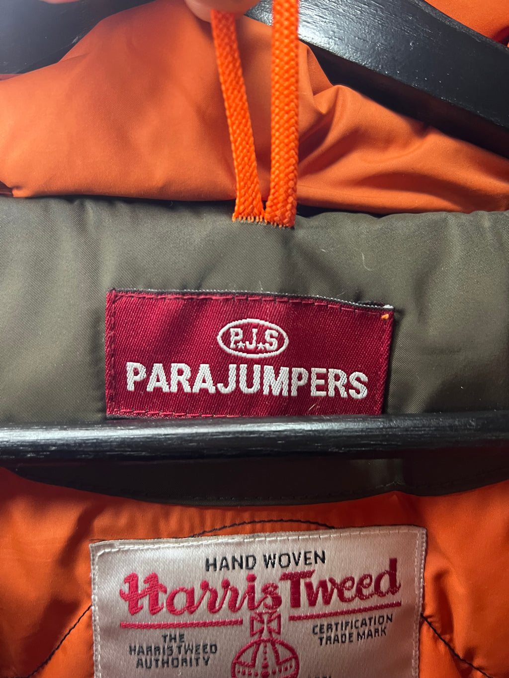 Parajumpers x Harris Tweed Winterjacke – Gr. M – Echtfellkapuze